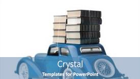  Presentation with vintage car - PPT layouts with vintage-model-car background and a teal colored foreground