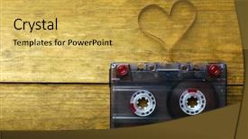 Presentation with magnetic - Amazing presentation theme having vintage music - audio cassette with magnetic tape backdrop and a yellow colored foreground