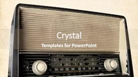  Presentation with vintage music - Colorful theme enhanced with vintage music - retro radio background backdrop and a coral colored foreground