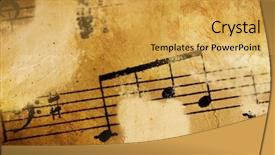  Presentation with vintage music - PPT layouts featuring vintage music background background and a yellow colored foreground