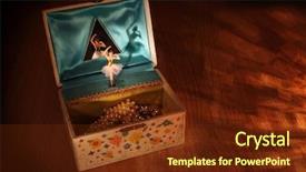  Presentation with ballerina - Cool new theme with vintage music box with ballerina backdrop and a tawny brown colored foreground