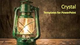  Presentation with oil lamp - Presentation theme featuring vintage oil lamp lit background and a  colored foreground
