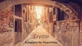 Presentation with architecture old - PPT layouts having vintage-old-italian-street background and a  colored foreground