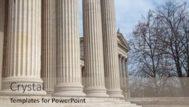  Presentation with architecture old - Audience pleasing slide set consisting of vintage-old-justice-courthouse-column backdrop and a mint green colored foreground