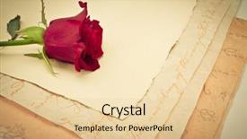  Presentation with vintage rose old paper - Theme enhanced with vintage old paper background with red rose background and a lemonade colored foreground