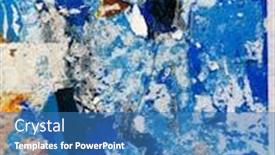  Presentation with posters - PPT theme consisting of vintage-old-posters-stuck background and a teal colored foreground