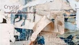  Presentation with stuck - Amazing slide deck having vintage-old-posters-stuck backdrop and a lemonade colored foreground