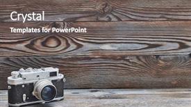  Presentation with vintage retro - Colorful slide deck enhanced with vintage old retro 35mm rangefinder backdrop and a gray colored foreground