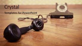  Presentation with old telephone - Audience pleasing slide deck consisting of jesus doodle - think big on speech bubble backdrop and a seafoam green colored foreground.