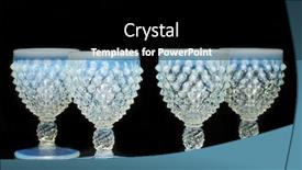  Presentation with liqueur - Theme featuring blues 1950s - vintage opalescent blue hobnail liqueur background and a black colored foreground