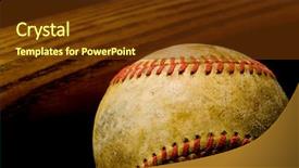  Presentation with vintage baseball - Beautiful presentation featuring vintage or antique baseball bat backdrop and a tawny brown colored foreground