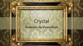  Presentation with gold frame - Beautiful presentation theme featuring vintage ornate frame backdrop and a mint green colored foreground