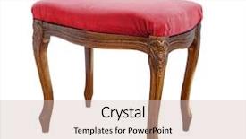  Presentation with vintage - Beautiful slide deck featuring ottomans - vintage ottoman isolated on white backdrop and a coral colored foreground