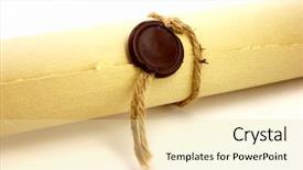  Presentation with vintage letter - Theme enhanced with vintage paper - letter with sealing wax press background and a lemonade colored foreground