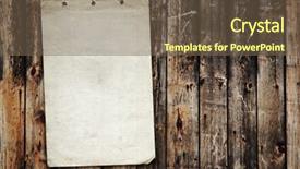  Presentation with wood texture - Amazing presentation theme having vintage paper on old wood backdrop and a violet colored foreground