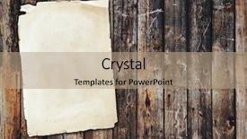  Presentation with wood texture - Amazing slide deck having vintage paper on old wood backdrop and a  colored foreground