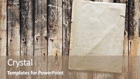  Presentation with old paper vintage album - Slide deck enhanced with vintage paper on old wood background and a coral colored foreground