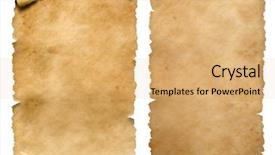  Presentation with vintage paper - Beautiful slide deck featuring vintage paper or parchment sheets backdrop and a yellow colored foreground