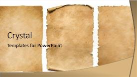  Presentation with parchment paper - Slide deck enhanced with vintage paper or parchment sheets background and a coral colored foreground