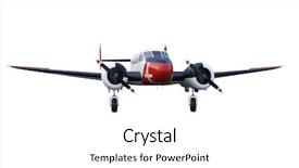  Presentation with aircraft - Slide set with vintage passenger aircraft isolated background and a white colored foreground