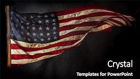  Presentation with american revolution close up - Cool new PPT theme with vintage patriotic - closeup of american flag backdrop and a black colored foreground
