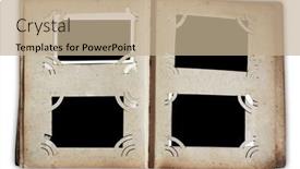  Presentation with album - Audience pleasing presentation consisting of vintage photo album backdrop and a mint green colored foreground