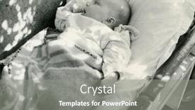  Presentation with baby - Presentation theme featuring vintage-photo-of-baby-1954 background and a gray colored foreground