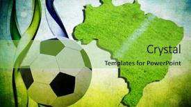  Presentation with map vintage - PPT theme having vintage photo of brazil map background and a yellow colored foreground