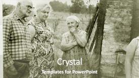  Presentation with family photo - PPT theme consisting of vintage photo of family in farm background and a gray colored foreground