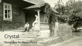  Presentation with family photo - Beautiful PPT layouts featuring photo of family in farm backdrop and a soft green colored foreground