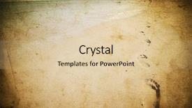  Presentation with footprints sand - Colorful presentation design enhanced with vintage photo of footprints backdrop and a lemonade colored foreground