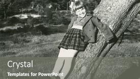  Presentation with fifties - Beautiful slides featuring vintage photo of girl fifties backdrop and a gray colored foreground