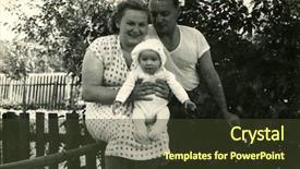  Presentation with family photo - Slides having vintage photo of happy family background and a  colored foreground