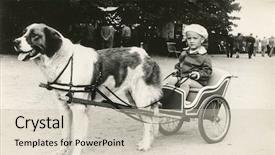  Presentation with fifties - PPT layouts enhanced with vintage photo of little girl background and a soft green colored foreground