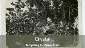  Presentation with forest - Slides with vintage-photo-of-man-resting background and a gray colored foreground