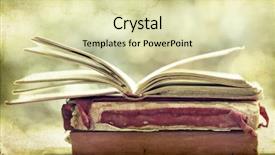  Presentation with old vintage mobile phones - Amazing theme having vintage photo of old books backdrop and a soft green colored foreground