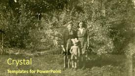  Presentation with fifties - Amazing presentation having vintage photo of two adult sisters and a little girl fifties backdrop and a tawny brown colored foreground