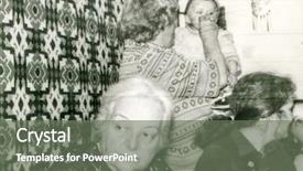 Presentation with family photo - Beautiful presentation featuring vintage photo of two grandmothers mother and baby girl during a family dinner 1981 backdrop and a gray colored foreground
