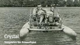  Presentation with photo of armed men - Colorful PPT theme enhanced with woman photographing a nice fireworks celebration with phone backdrop and a wine colored foreground