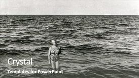  Presentation with fifties - Beautiful presentation featuring vintage photo of woman in sea fifties backdrop and a gray colored foreground