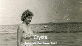  Presentation with fifties - Beautiful presentation featuring vintage photo of woman in swimsuit fifties backdrop and a gray colored foreground