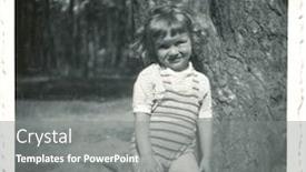  Presentation with fifties - Presentation theme consisting of vintage photo of young girl fifties background and a gray colored foreground