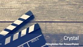  Presentation with vintage movie - Audience pleasing presentation theme consisting of vintage photo shot of movie backdrop and a ocean colored foreground