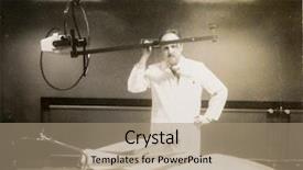  Presentation with history - Slides enhanced with vintage photo young doctor background and a coral colored foreground