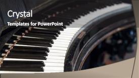  Presentation with piano keyboard - Slide deck having vintage piano keyboard - musical background background and a dark gray colored foreground