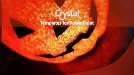  Presentation with filter - Amazing presentation theme having vintage plastic halloween jack o lantern - instagram style filter backdrop and a crimson colored foreground