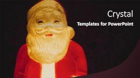  Presentation with vintage christmas - Slide set consisting of vintage-plastic-santa-claus-christmas background and a black colored foreground