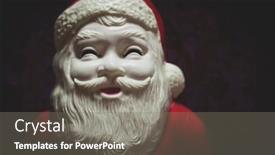  Presentation with vintage christmas - PPT theme with vintage-plastic-santa-claus-christmas background and a gray colored foreground