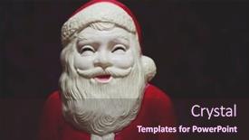  Presentation with vintage christmas - Colorful slide set enhanced with vintage-plastic-santa-claus-christmas backdrop and a wine colored foreground