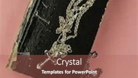  Presentation with vintage book - Presentation theme having vintage-pocket-watch background and a coral colored foreground